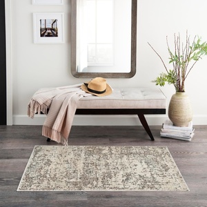 image:imageNourison Home Concerto Dark Grey 53 x 73 Area Rug  Easy Clean Non Shedding Bed Room Living Room Dining Room Kitchen 5 x 7Ivory Beige