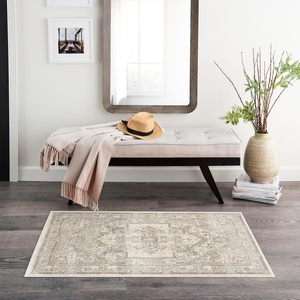 image:imageNourison Home Concerto Ivory Taupe 710 x 910 Area Rug  Easy Clean Non Shedding Bed Room Living Room Dining Room Kitchen 8 x 10Beige