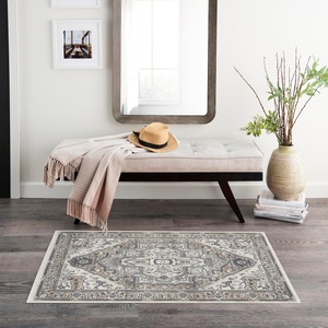 image:imageNourison Home Concerto Ivory Taupe 710 x 910 Area Rug  Easy Clean Non Shedding Bed Room Living Room Dining Room Kitchen 8 x 10Ivory Taupe