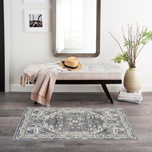 image:imageNourison Home Concerto Ivory Taupe 710 x 910 Area Rug  Easy Clean Non Shedding Bed Room Living Room Dining Room Kitchen 8 x 10Navy Ivory