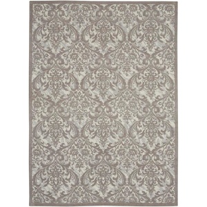 image:imageNourison Home Damask Grey 8 x 10 Area Rug  Easy Clean Non Shedding Bed Room Living Room Dining Room Kitchen 8 x 10IvoryGrey