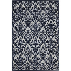 image:imageNourison Home Damask Grey 8 x 10 Area Rug  Easy Clean Non Shedding Bed Room Living Room Dining Room Kitchen 8 x 10IvoryNavy