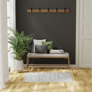 image:imageNourison Home Dekor Ivory Taupe 53 x 7 Area Rug  Easy Clean Non Shedding Bed Room Living Room Dining Room Kitchen 5 x 7Grey