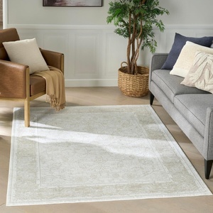 image:imageNourison Home Dekor Ivory Taupe 53 x 7 Area Rug  Easy Clean Non Shedding Bed Room Living Room Dining Room Kitchen 5 x 7Ivory Taupe
