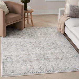 image:imageNourison Home Distinctive Cream Grey 710 x 910 Area Rug  Easy Clean Non Shedding Bed Room Living Room Dining Room Kitchen 8 x 10