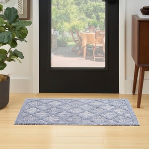 image:imageNourison Home Easy Care Natural Beige 5 x 7 Area Rug  Easy Clean Non Shedding Bed Room Living Room Dining Room Kitchen 5 x 7Denim Blue