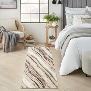 image:imageNourison Home EcoFriendly Modern Abstract Beige Grey 6 x 9 Area Rug Easy Clean Non Shedding Bed Room Living Room Dining Room Kitchen 6x9Beige Grey
