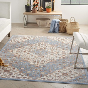 image:imageNourison Home Elation Ivory Grey 9 x 12 Area Rug  Easy Clean Non Shedding Bed Room Living Room Dining Room Kitchen 9 x 12Ivory Blue