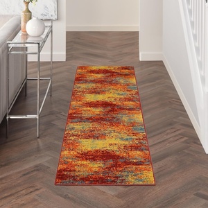 image:imageNourison Home Essentials Flame 4 x Round Area Rug  Easy Clean Non Shedding Bed Room Living Room Dining Room Kitchen 4 x RoundFlame