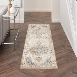 image:imageNourison Home Essentials IndoorOutdoor Distressed Beige Rust 6 x 9 Area Rug Non Shedding Easy Care Pet FriendlyBeige Blue