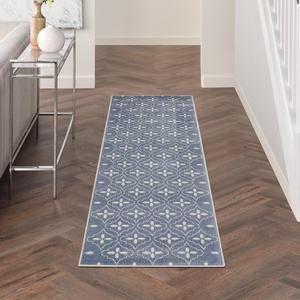 image:imageNourison Home Essentials Outdoor Navy Ivory 5 x 7 Area Rug Easy Cleaning Non Shedding Bed Room Living Room Dining Room Deck Backyard Patio 5x7Blue Ivory