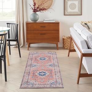 image:imageNourison Home Fulton Blue 5 x 7 Area Rug  Easy Clean Non Shedding Bed Room Living Room Dining Room Kitchen 5 x 7Coral