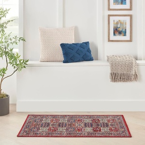 image:imageNourison Home Fulton Red 5 x 7 Area Rug  Easy Clean Non Shedding Bed Room Living Room Dining Room Kitchen 5 x 7Red