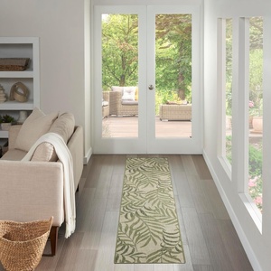 image:imageNourison Home Garden Oasis Green Ivory 6 x 9 Area Rug  Easy Clean Non Shedding Bed Room Living Room Dining Room Kitchen 6 x 9Ivory Green