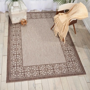 image:imageNourison Home Garden Party IndoorOutdoor Ivory Blue 53 x round Area Rug Easy Cleaning Non Shedding Bed Room Living Room Dining Room Deck Backyard Patio 5 RoundNatural