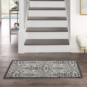 image:imageNourison Home Garden Party IvoryCharcoal 22 x 39 Area Rug  Easy Clean Non Shedding Bed Room Living Room Dining Room Kitchen 2 x 4