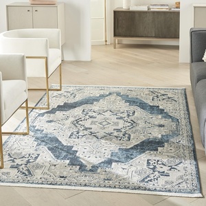 image:imageNourison Home Geneva BlueGrey 4 x 6 Area Rug Traditional French Country Easy Cleaning Non Shedding Bed Room Living Room Dining Room Kitchen 4 x 6BlueGrey