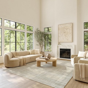 image:imageNourison Home Gentle Framework Beige 6 x 9 Area Rug  Easy Clean Non Shedding Bed Room Living Room Dining Room Kitchen 6 x 9Sage