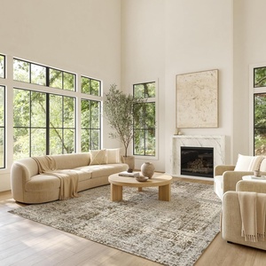 image:imageNourison Home Gentle Framework Mocha 6 x 9 Area Rug  Easy Clean Non Shedding Bed Room Living Room Dining Room Kitchen 6 x 9Mocha