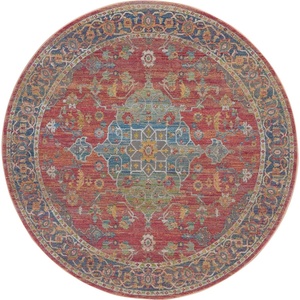 image:imageNourison Home Global Vintage Multicolor 2 x 6 Area Rug  Easy Clean Non Shedding Bed Room Living Room Dining Room Kitchen 6 Runner1 Round