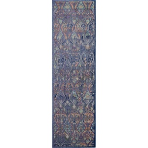 image:imageNourison Home Global Vintage Navy Multicolor 2 x 6 Area Rug  Easy Clean Non Shedding Bed Room Living Room Dining Room Kitchen 6 Runner1 x 1 Rectangular