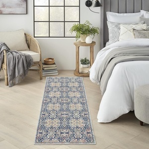 image:imageNourison Home Global Vintage Traditional Navy Multicolor 4 x 6 Area Rug Easy Clean Non Shedding Bed Room Living Room Dining Room Kitchen 4x6Navy Multicolor