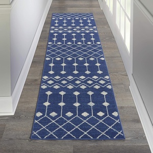 image:imageNourison Home Grafix Beige 53 x 73 Area Rug  Easy Clean Non Shedding Bed Room Living Room Dining Room Kitchen 5 x 7Navy
