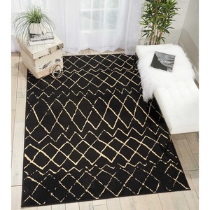 image:imageNourison Home Grafix Grey 53 x 73 Area Rug  Easy Clean Non Shedding Bed Room Living Room Dining Room Kitchen 5 x 7Black