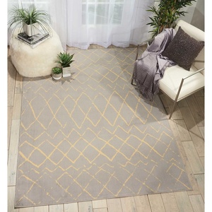 image:imageNourison Home Grafix Grey 53 x 73 Area Rug  Easy Clean Non Shedding Bed Room Living Room Dining Room Kitchen 5 x 7Grey