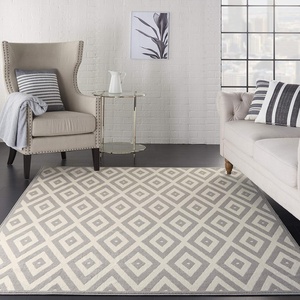 image:imageNourison Home Grafix Midcentury WhiteGrey 53 x 73 Area Rug Easy Cleaning Non Shedding Bed Room Living Room Dining Room Kitchen 5x7