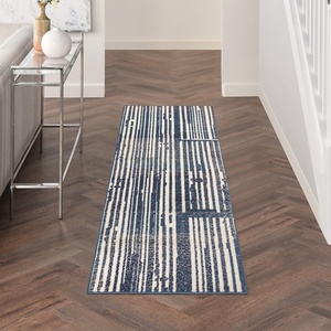 image:imageNourison Home Grafix Modern Brick Multicolor 23 x 76 Area Rug Easy Cleaning Non Shedding Bed Room Living Room Dining Room Kitchen 2x8Blue Grey