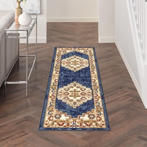 image:imageNourison Home Grafix Navy Gold 2 x 4 Area Rug  Easy Clean Non Shedding Bed Room Living Room Dining Room Kitchen 2 x 4Navy Gold