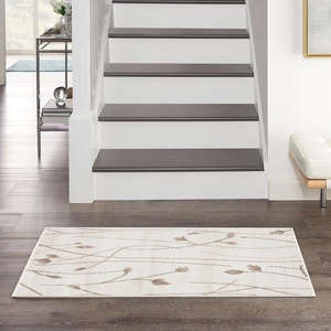 image:imageNourison Home Grafix Red 6 x 9 Area Rug Modern Botanical  Bed Room Living Room Dining Room Kitchen Easy Clean Non Shedding 6x9Ivory Beige