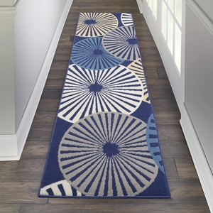 image:imageNourison Home Grafix White 3 x 5 Area Rug  Easy Clean Non Shedding Bed Room Living Room Dining Room Kitchen 3 x 5Navy