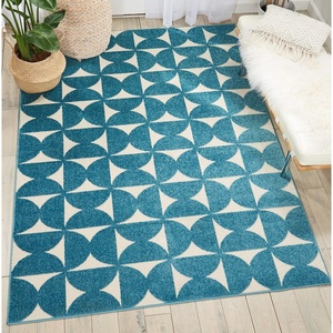 image:imageNourison Home Harper Geometric Grey 8 x 10 AreaRug EasyCleaning Non Shedding Bed Room Living Room Dining Room Kitchen 8x10Blue