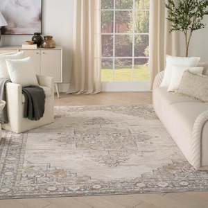image:imageNourison Home Heirloom Blend Ivory Charcoal 311 x 510 Area Rug  Easy Clean Non Shedding Bed Room Living Room Dining Room Kitchen 4 x 6