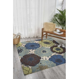 image:imageNourison Home Home amp Garden Green 79 x 1010 Area Rug  Easy Clean Non Shedding Bed Room Living Room Dining Room Kitchen 8 x 11Light Blue