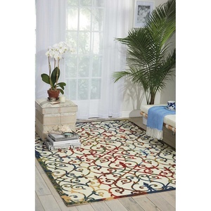 image:imageNourison Home Home amp Garden IndoorOutdoor Multicolor 53 x 75 Area rug Easy cleaning Non Shedding Bed Room Living Room Dining Room Kitchen 5x7Multi Color