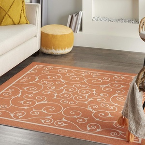 image:imageNourison Home Home amp Garden IndoorOutdoor Orange 10 x 13 Area Rug Easy Cleaning Non Shedding Bed Room Living Room Dining Room Kitchen 10x13Orange