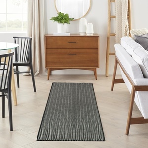 image:imageNourison Home Horizon IndoorOutdoor Grey 5 x 7 Area Rug  Easy Clean Non Shedding Bed Room Living Room Dining Room Kitchen 5 x 7Black