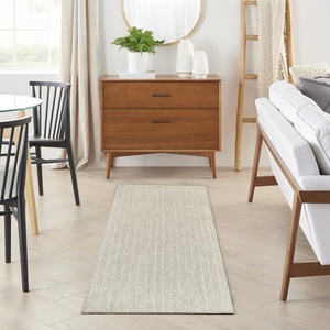 image:imageNourison Home Horizon IndoorOutdoor Grey 5 x 7 Area Rug  Easy Clean Non Shedding Bed Room Living Room Dining Room Kitchen 5 x 7Grey