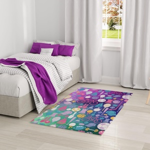image:imageNourison Home Imagination Ivory Multicolor 5 x 7 Area Rug  Easy Clean Non Shedding Bed Room Living Room Dining Room Kitchen 5 x 7Purple