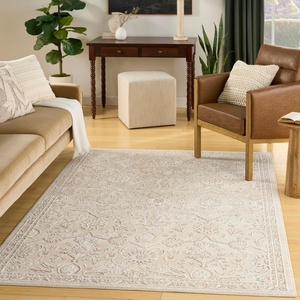 image:imageNourison Home Isla Ivory 53 x 7 Area Rug  Easy Clean Non Shedding Bed Room Living Room Dining Room Kitchen 5 x 7Ivory