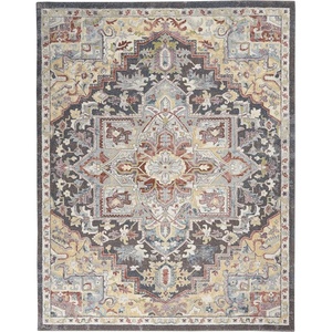 image:imageNourison Home Juniper Ivory Multicolor 710 x 910 Area Rug  Easy Clean Non Shedding Bed Room Living Room Dining Room Kitchen 8 x 10Charcoal Multi