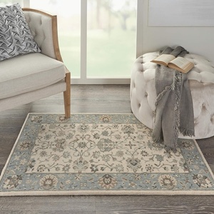 image:imageNourison Home Living Treasures Persian GreyIvory 710 x ROUND Area Rug Easy Cleaning Non Shedding Bed Room Living Room Dining Room Kitchen 8 RoundIvoryAqua