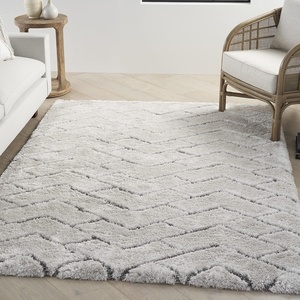image:imageNourison Home Luxurious Shag Ivory Grey 710 x 910 Area Rug  Easy Clean Non Shedding Bed Room Living Room Dining Room Kitchen 8 x 10IvoryGrey