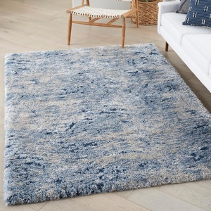 image:imageNourison Home Luxurious Shag Light Blue 9 x 12 Area Rug  Easy Clean Non Shedding Bed Room Living Room Dining Room Kitchen 9 x 12Light Blue