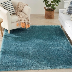 image:imageNourison Home Luxurious Shag Silver 9 x 12 Area Rug  Easy Clean Non Shedding Bed Room Living Room Dining Room Kitchen 9 x 12Aqua
