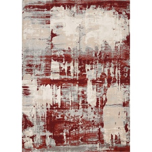 image:imageNourison Home Maxell Abstract IvoryRed 310 x Round Area Rug Easy Clean Non Shedding Bed Room Living Room Dining Room Kitchen 4 RoundIvoryRed