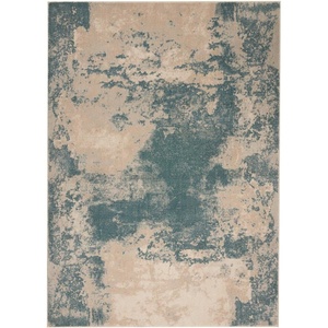 image:imageNourison Home Maxell IvoryTeal 22 x 76 Area Rug  Easy Clean Non Shedding Bed Room Living Room Dining Room Kitchen 8 RunnerIvoryTeal